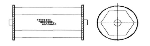 典型臥式滾筒剖面圖